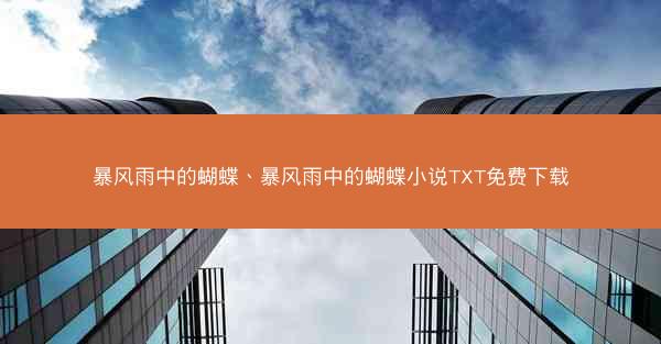 暴风雨中的蝴蝶、暴风雨中的蝴蝶小说TXT免费下载