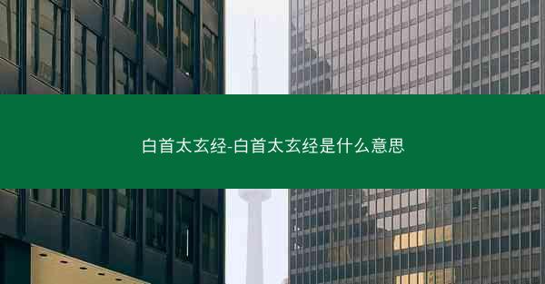 白首太玄经-白首太玄经是什么意思