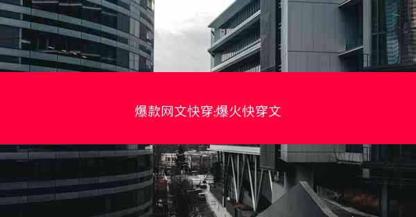 爆款网文快穿;爆火快穿文