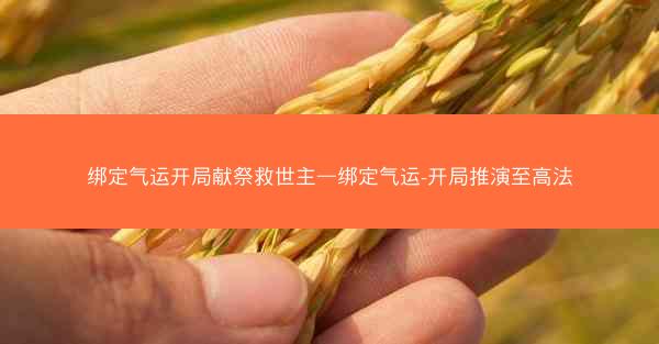 绑定气运开局献祭救世主—绑定气运-开局推演至高法