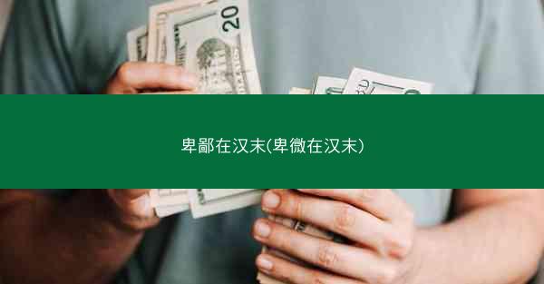 卑鄙在汉末(卑微在汉末)