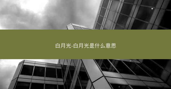 白月光-白月光是什么意思