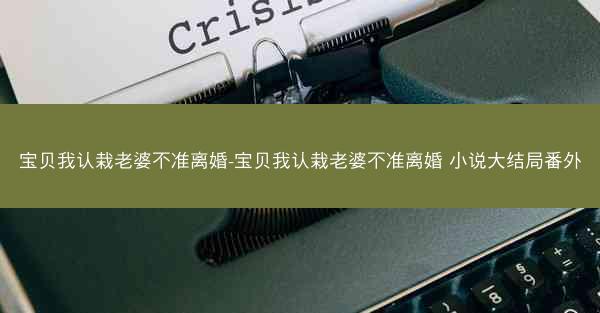 宝贝我认栽老婆不准离婚-宝贝我认栽老婆不准离婚 小说大结局番外