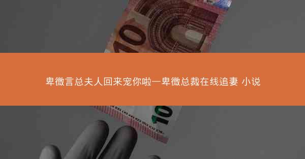 卑微言总夫人回来宠你啦—卑微总裁在线追妻 小说