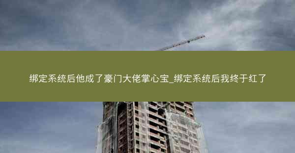 绑定系统后他成了豪门大佬掌心宝_绑定系统后我终于红了