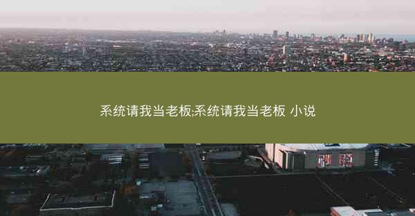 系统请我当老板;系统请我当老板 小说