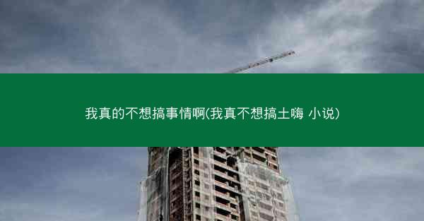 我真的不想搞事情啊(我真不想搞土嗨 小说)