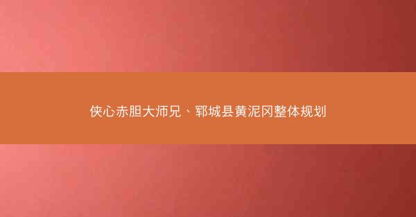 侠心赤胆大师兄、郓城县黄泥冈整体规划