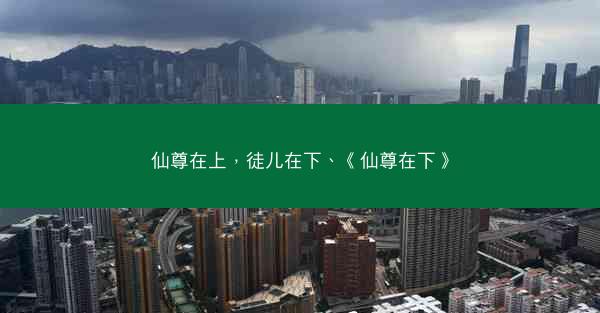 仙尊在上，徒儿在下、《仙尊在下》